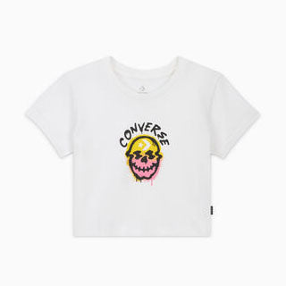 SPRAY PAINT SKULL TEE WHITE