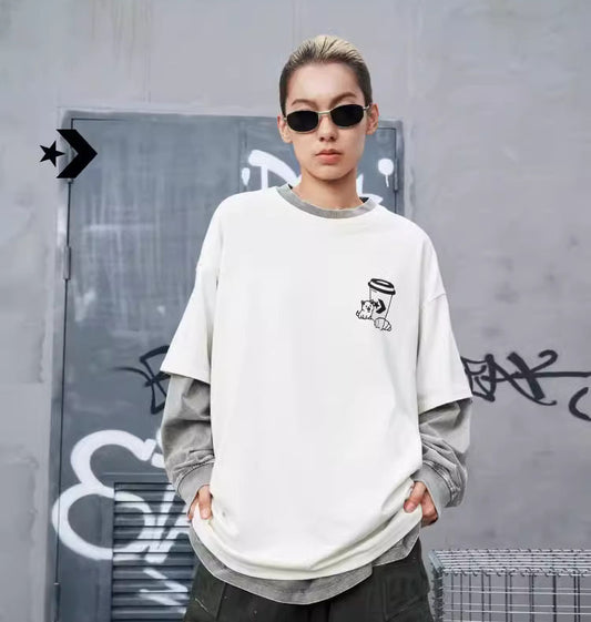 HIGH SUMMER CAFE TEE BLUSH HUSH