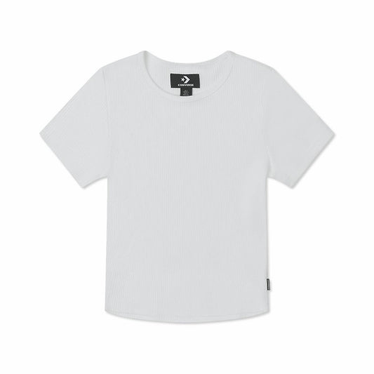 THE CONVERSE RIB CROP TEE WHITE
