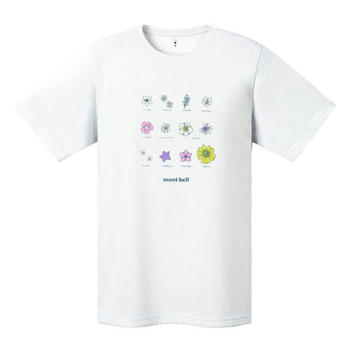 MONTBELL WICKRON TEE WS MOUNTAIN WILDFLOWERS