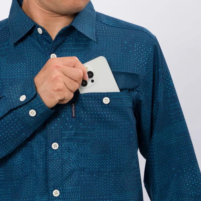 MONTBELL WICKRON O.D. PRINT SHIRT MS