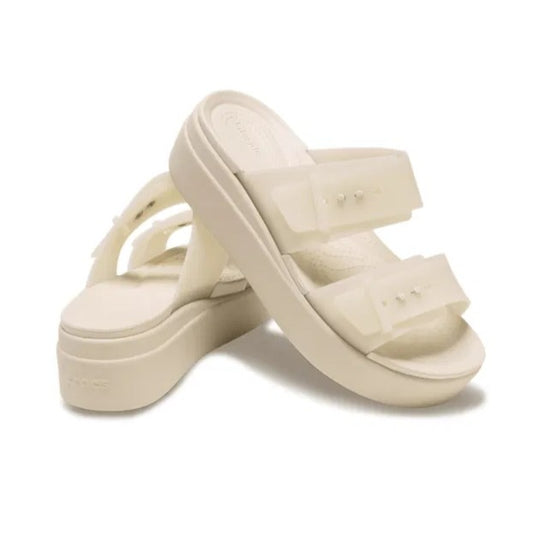 501 W BROOKLYN BUCKLE FROSTED LOW WEDGE