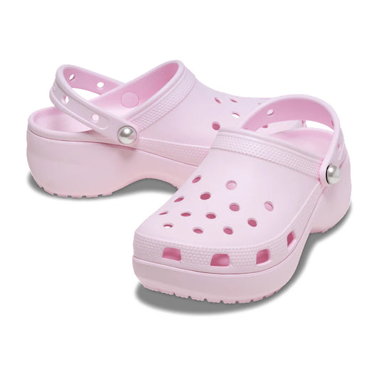 CROCS 501 W CLASSIC PLATFORM PEARL CLOG