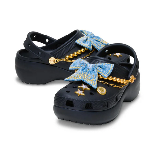 604 W CLS PLATFORM DEMIM GLITZ CLOG