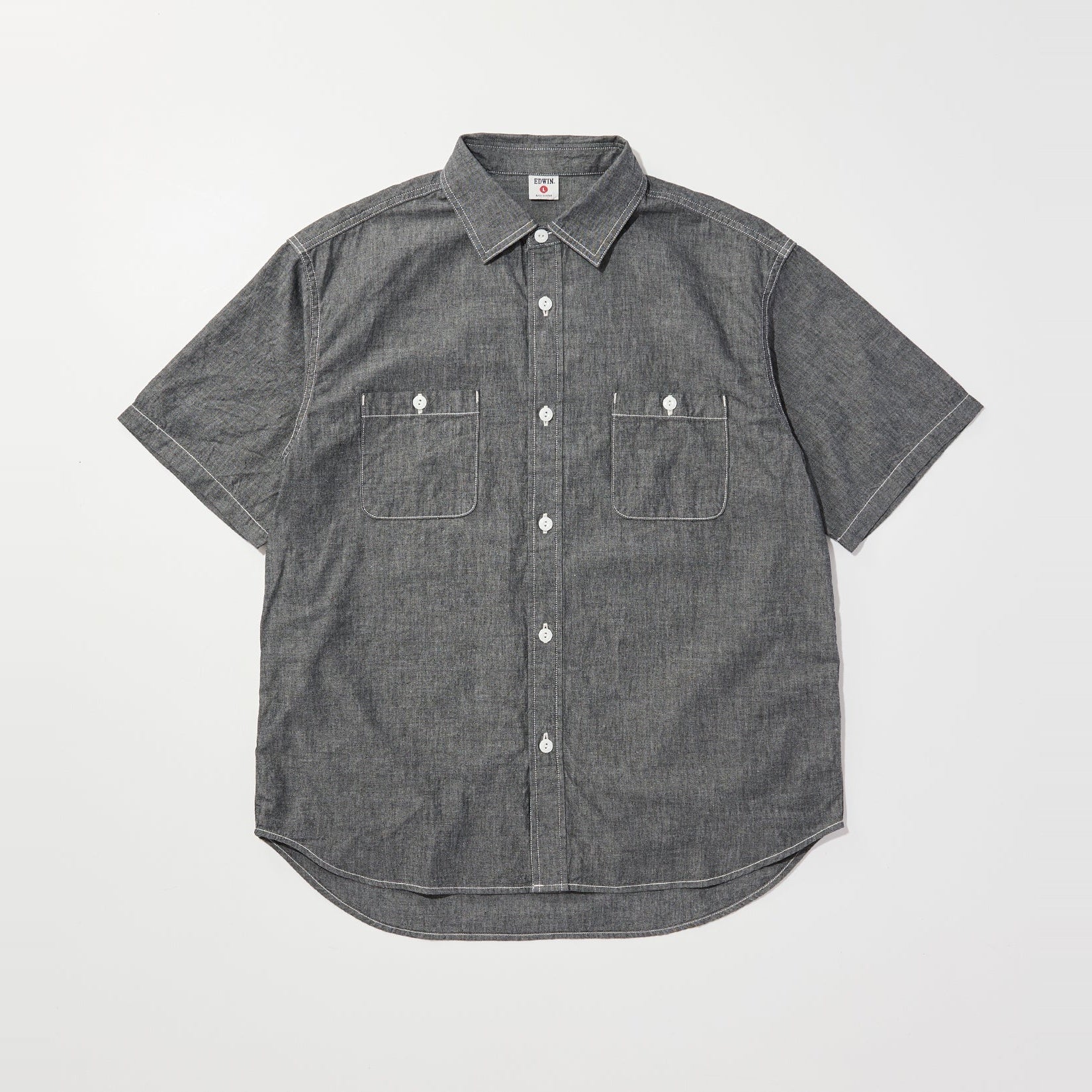 WORK SHIRT S/S OW BLACK CHAMBRAY