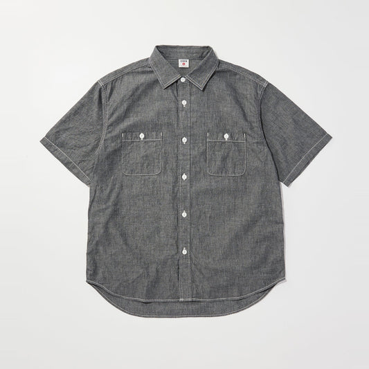 WORK SHIRT S/S OW BLACK CHAMBRAY