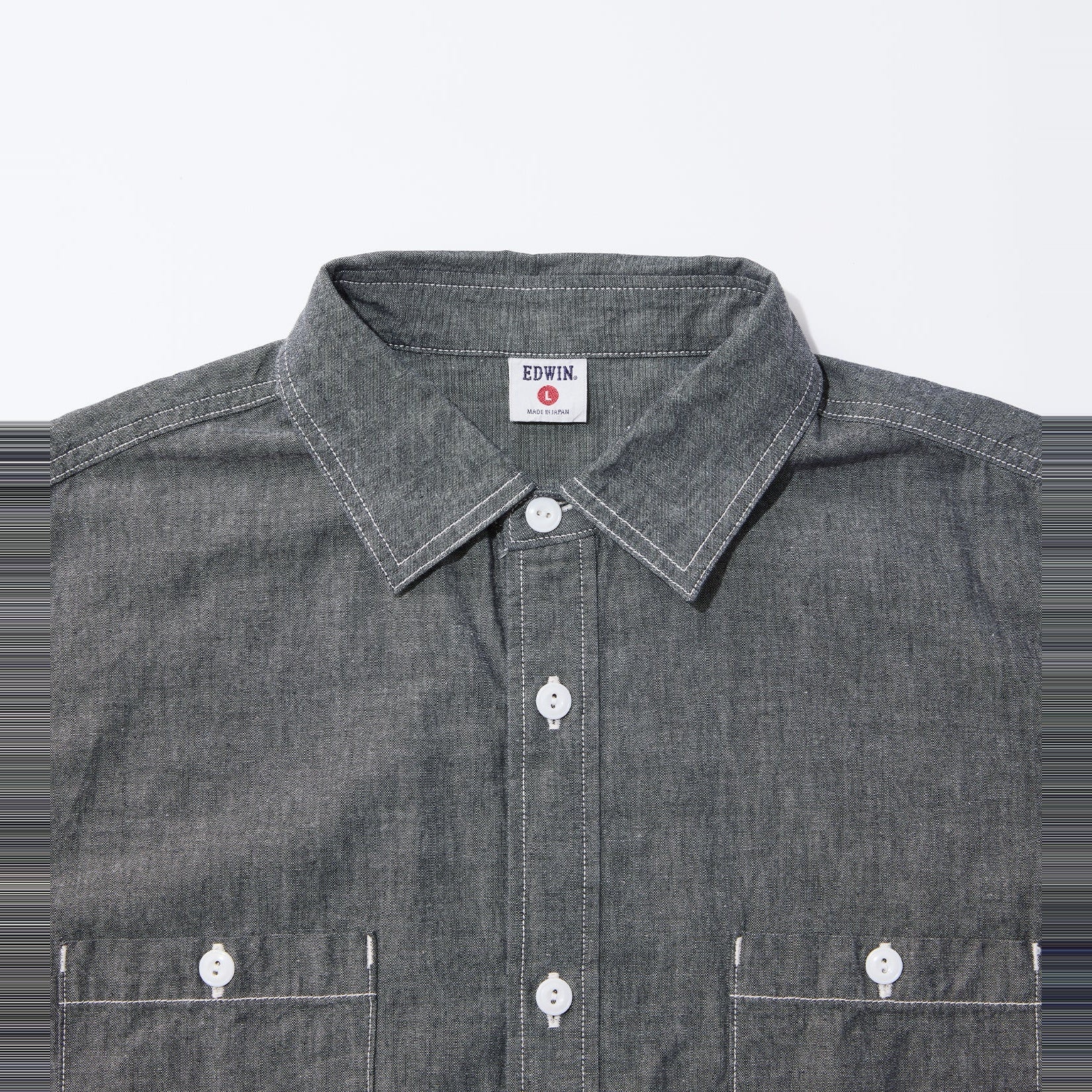 WORK SHIRT S/S OW BLACK CHAMBRAY