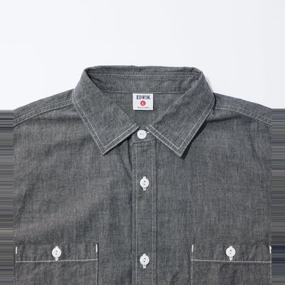 WORK SHIRT S/S OW BLACK CHAMBRAY
