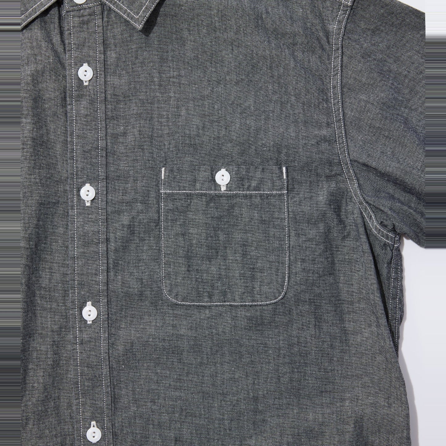 WORK SHIRT S/S OW BLACK CHAMBRAY