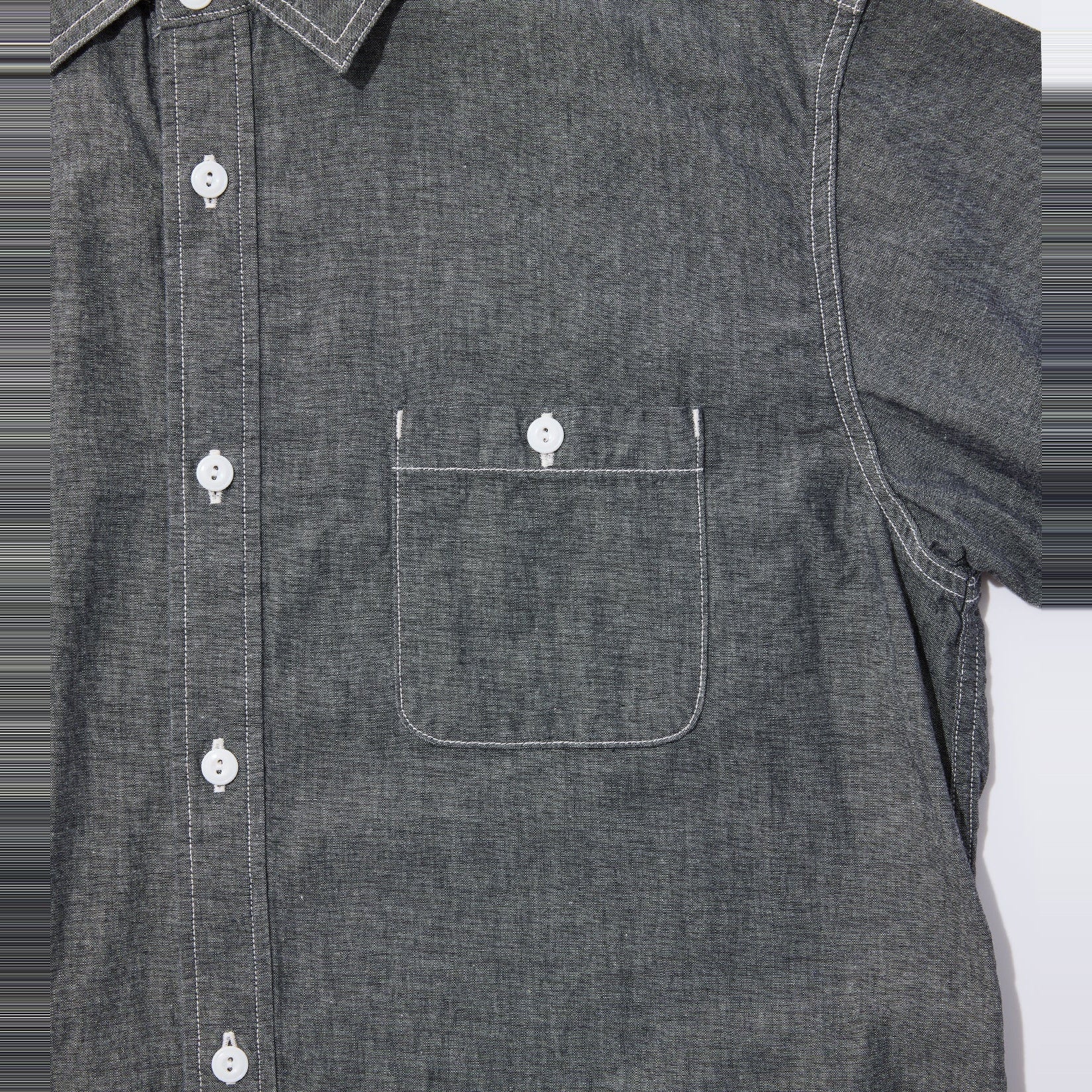 WORK SHIRT S/S OW BLACK CHAMBRAY