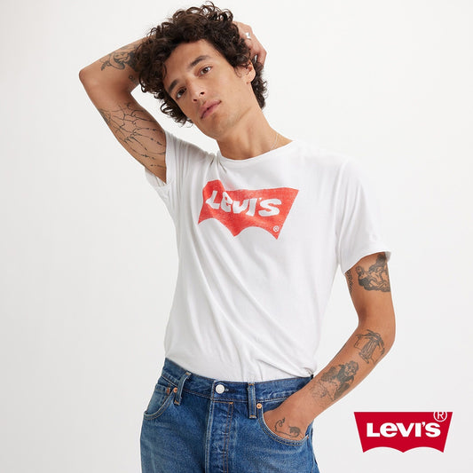 GRAPHIC CREWNECK TEE WARPED BW WHITE+
