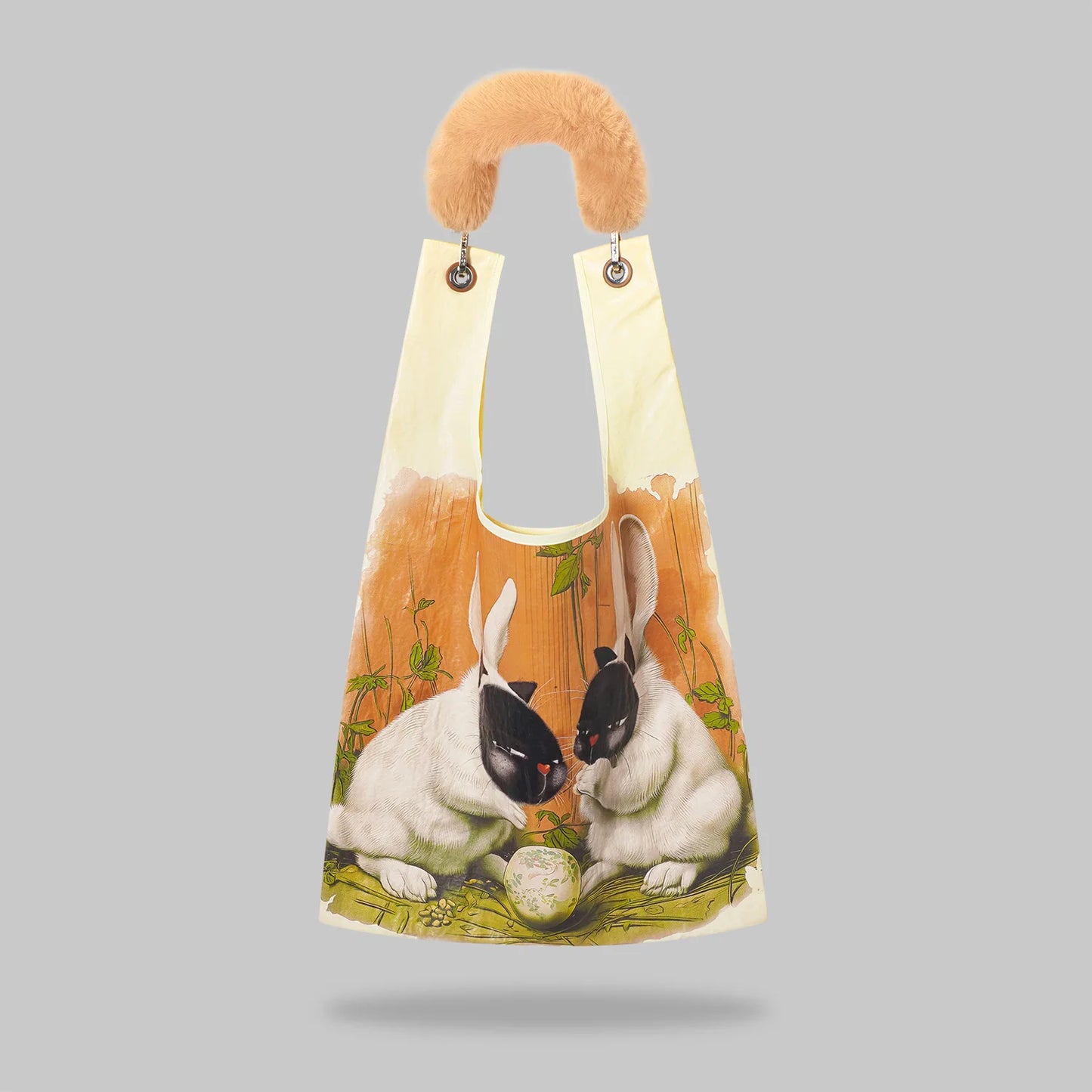 Bunny Fusion toby bag with detachable faux fur