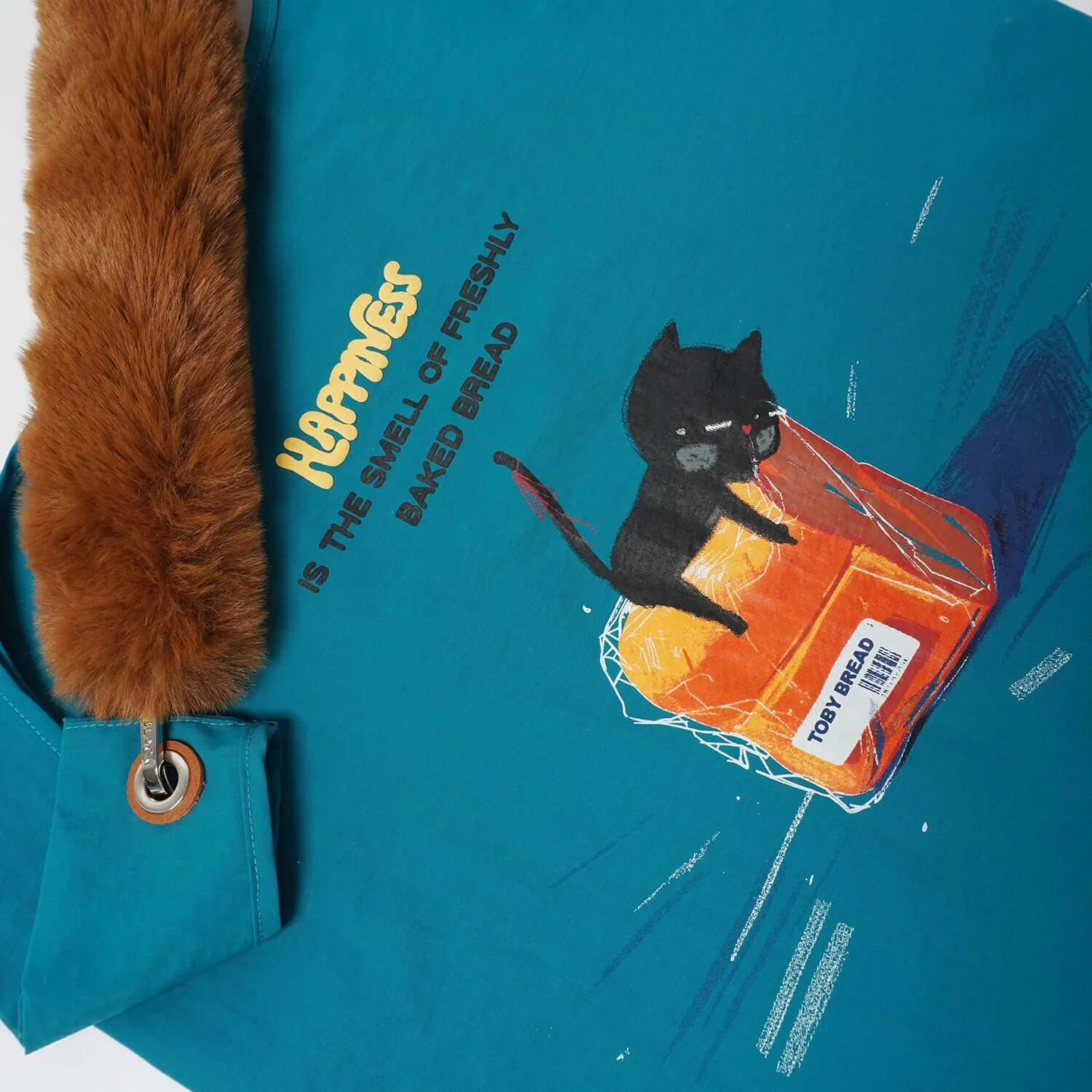 Happy Cat Toby bag with detachable faux fur