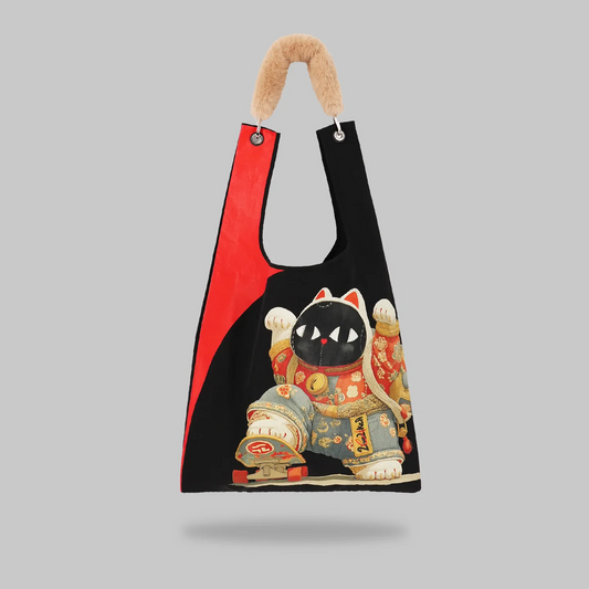 Skateboarding Lucky Cat toby bag