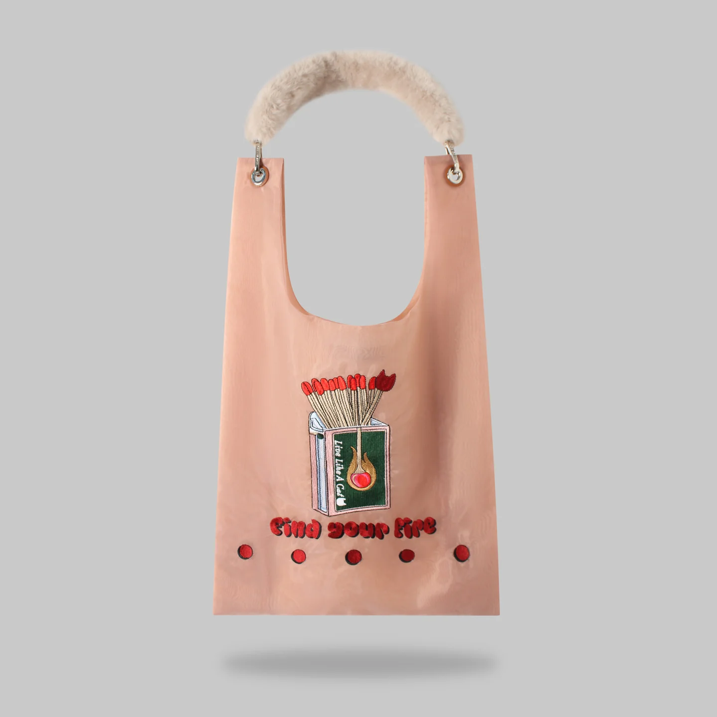 Find Your Fire Organza toby bag with detachable