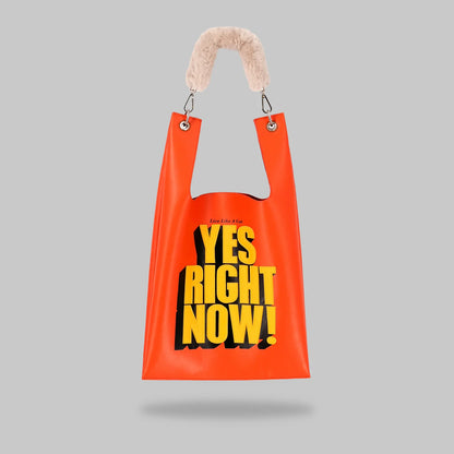 YES RIGHT NOW faux leather toby bag