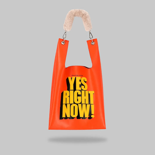 YES RIGHT NOW faux leather toby bag