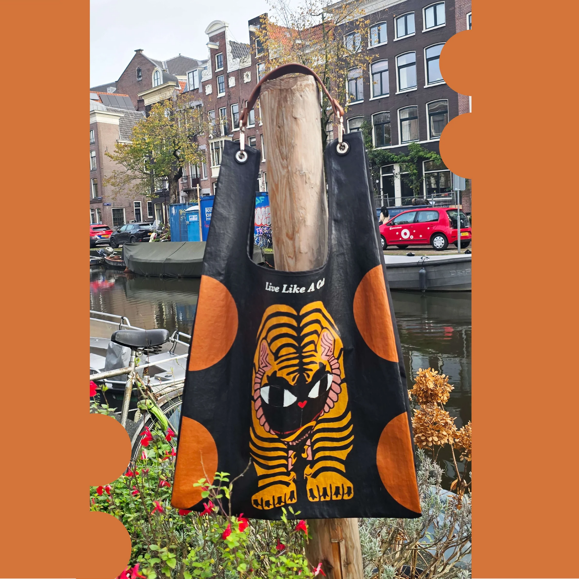 CATIGER toby bag with detachable leather strap