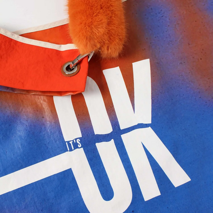 IT'S OK toby bag with detachable faux fur strap