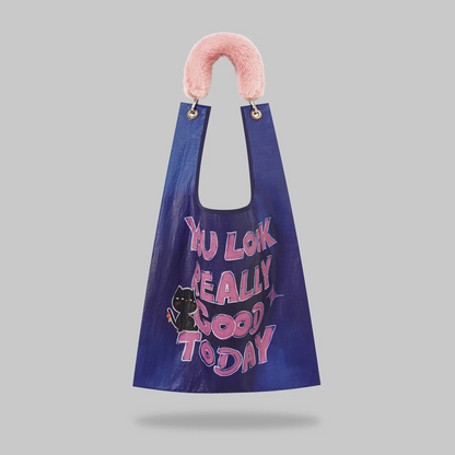 Looking Good toby bag with detachable faux
