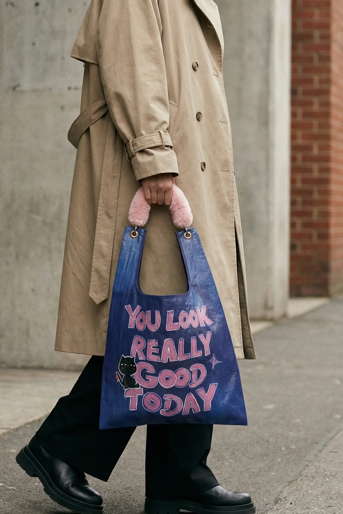 Looking Good toby bag with detachable faux