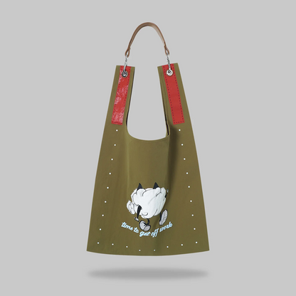 Off‑Duty Puff toby bag with detachable leather