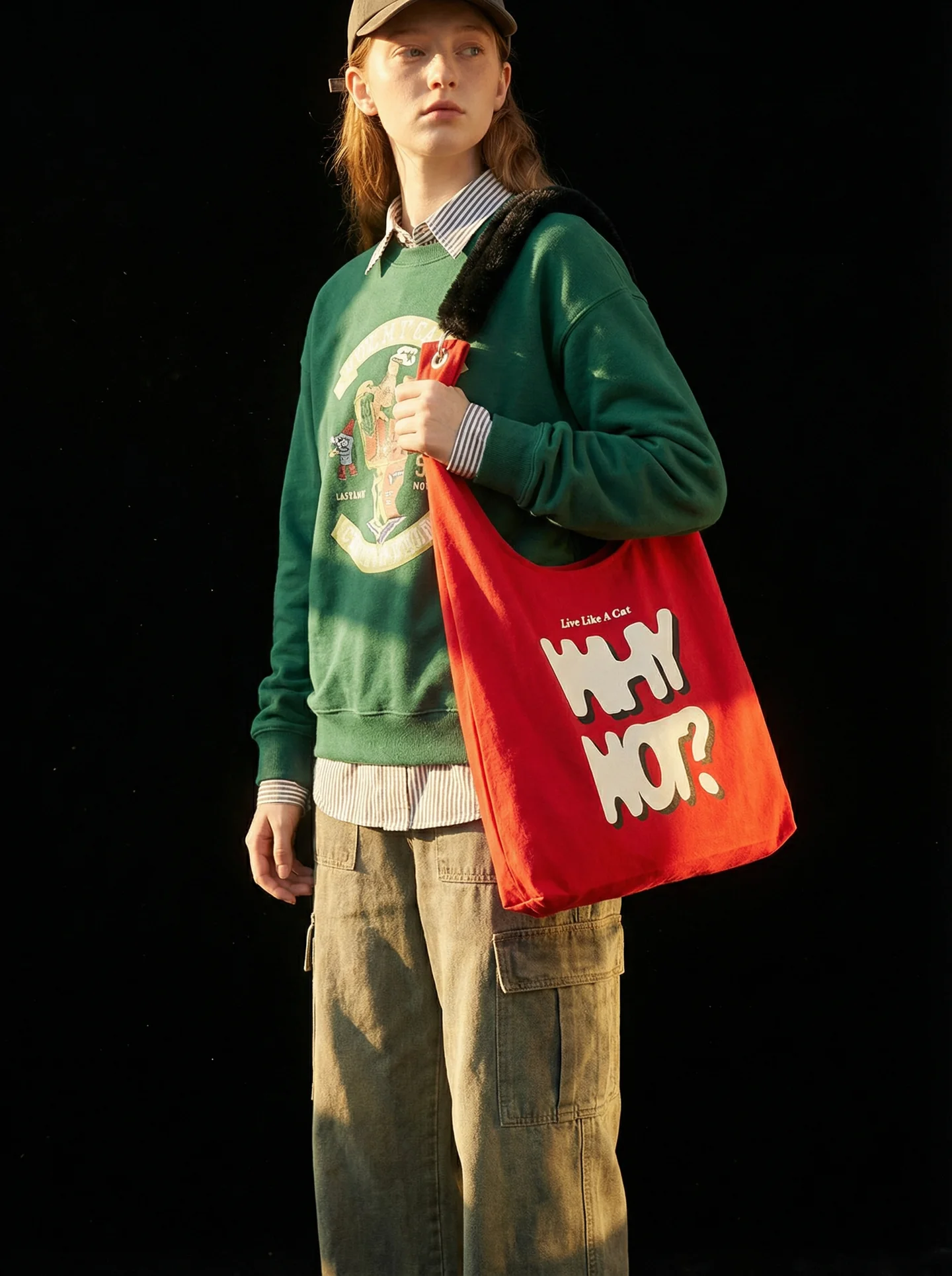 WHY NOT? toby bag with detachable leather