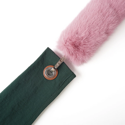 I DON'T CARE toby bag with detachable faux fur