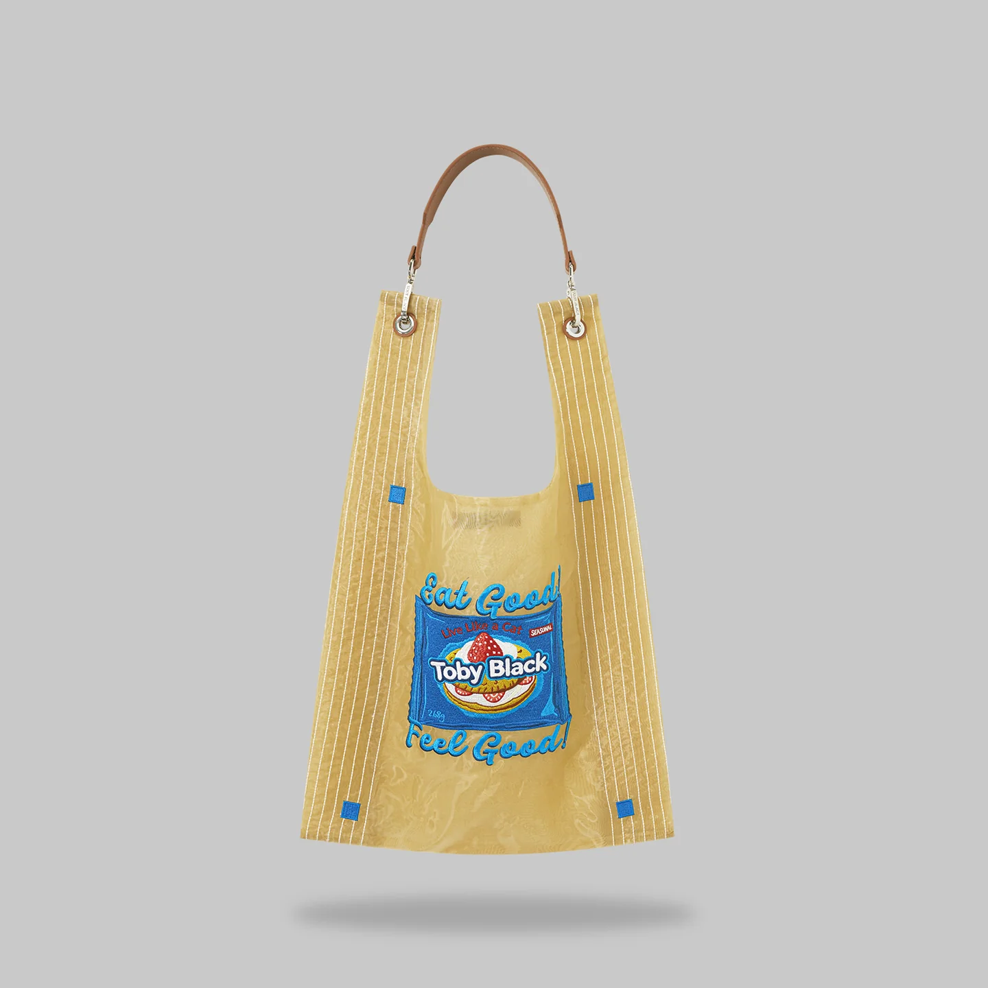 Eat Good Feel Good Organza toby bag
