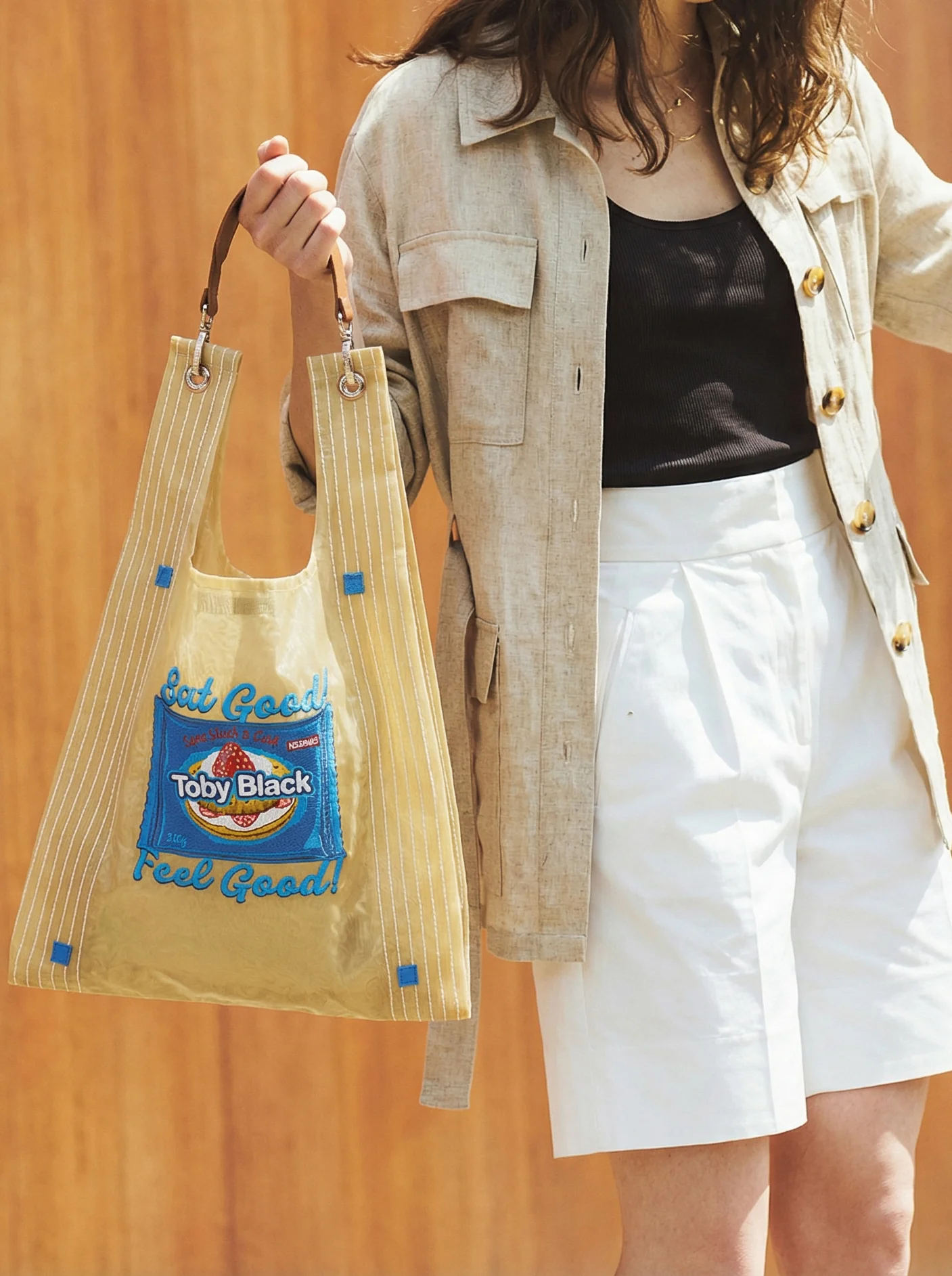 Eat Good Feel Good Organza toby bag