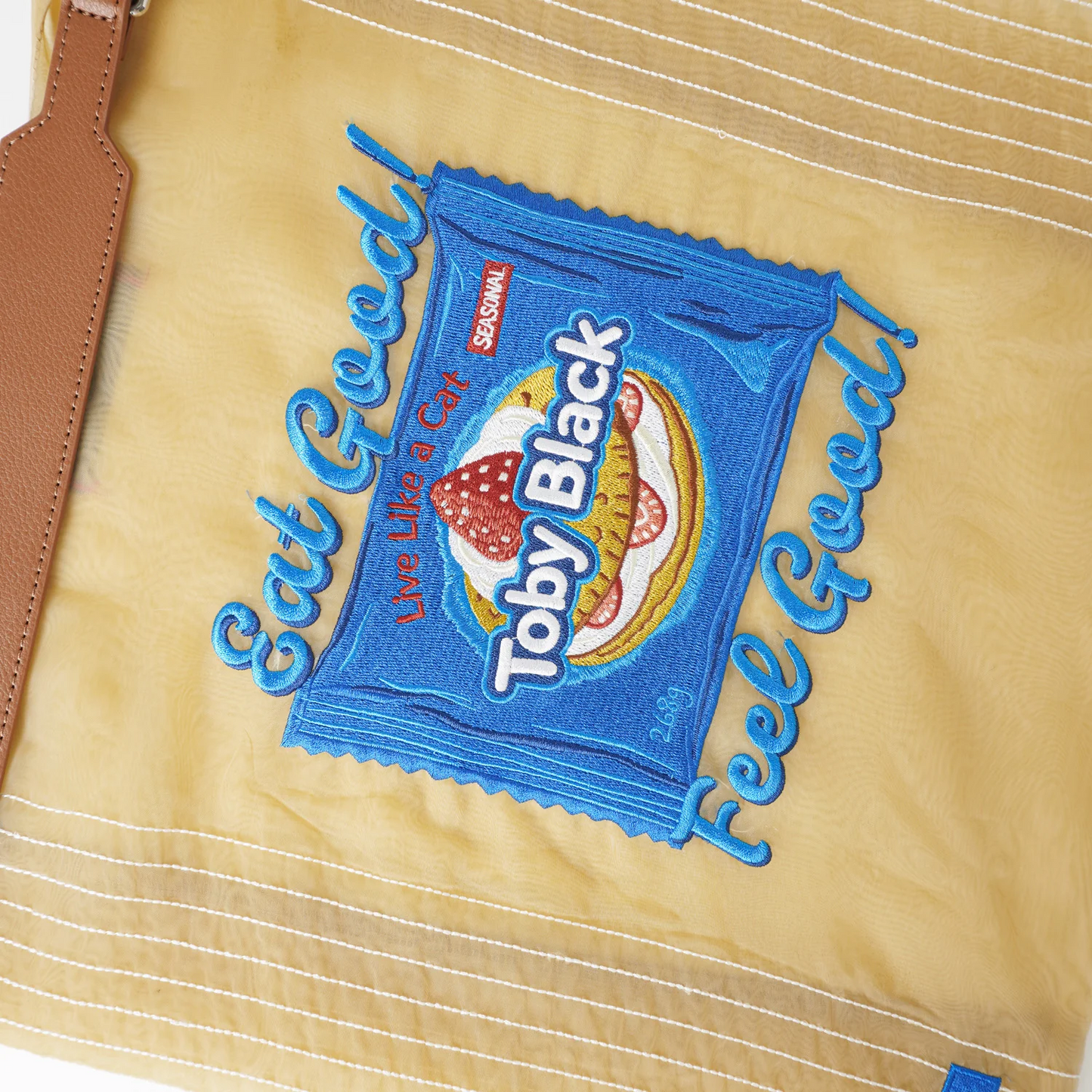 Eat Good Feel Good Organza toby bag