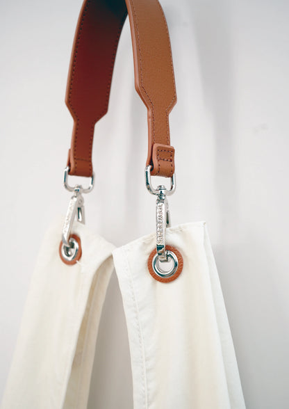 Brown Leather Bag Strap/Wrist Strap with Pho