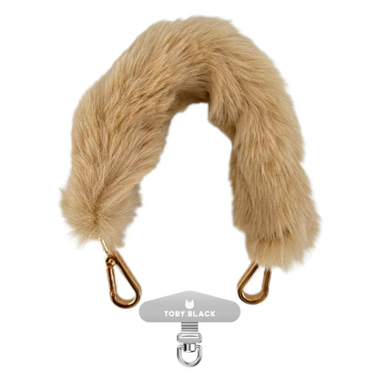 Furry Bag Strap/Wrist Strap with Phone Strap