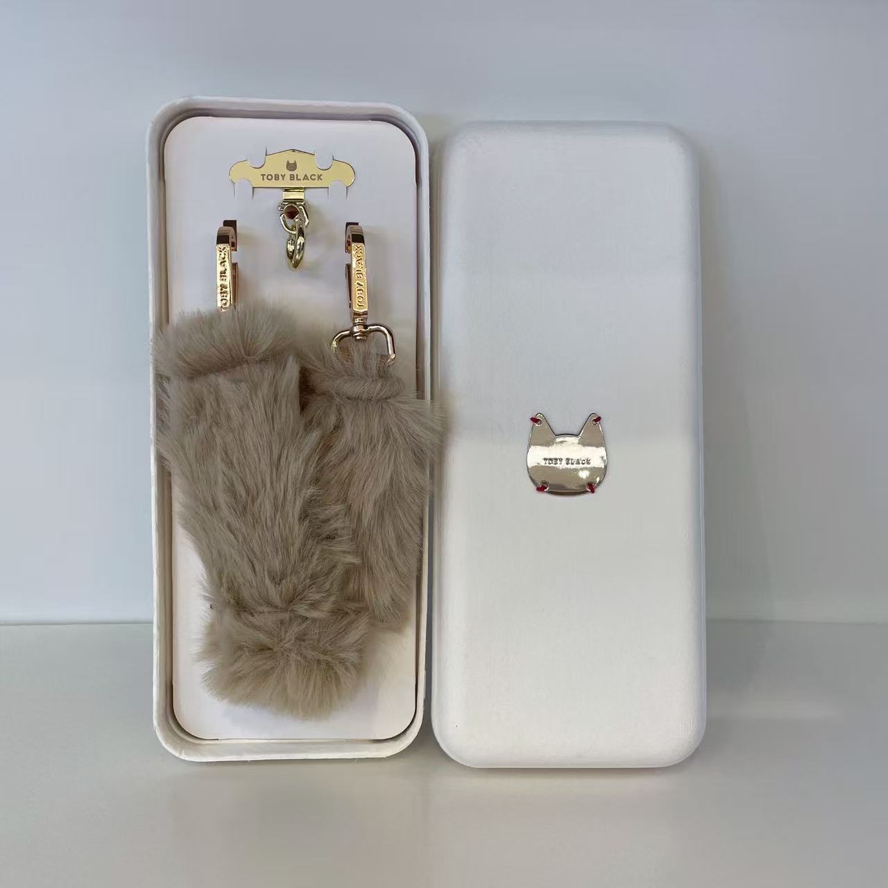 Furry Bag Strap/Wrist Strap with Phone Strap