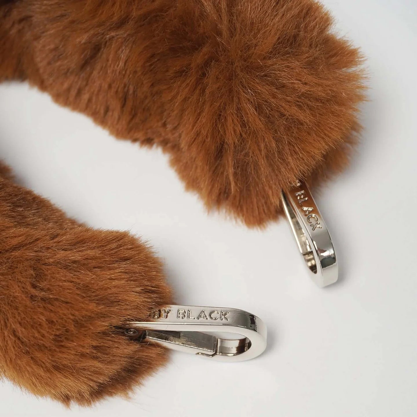 BROWN Furry Bag Strap