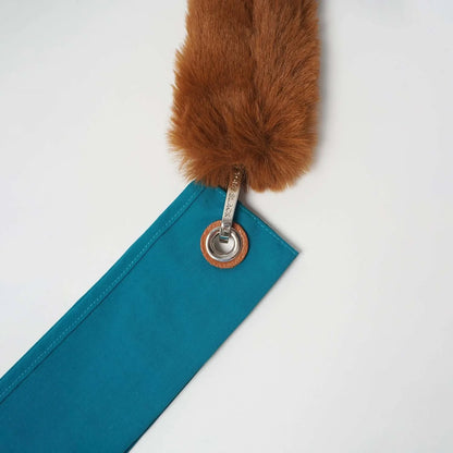 BROWN Furry Bag Strap