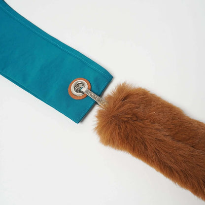 BROWN Furry Bag Strap