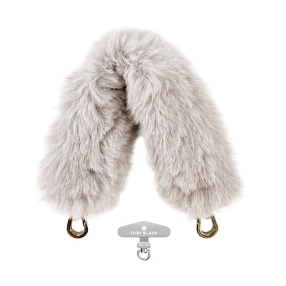 BEIGE Furry Bag Strap