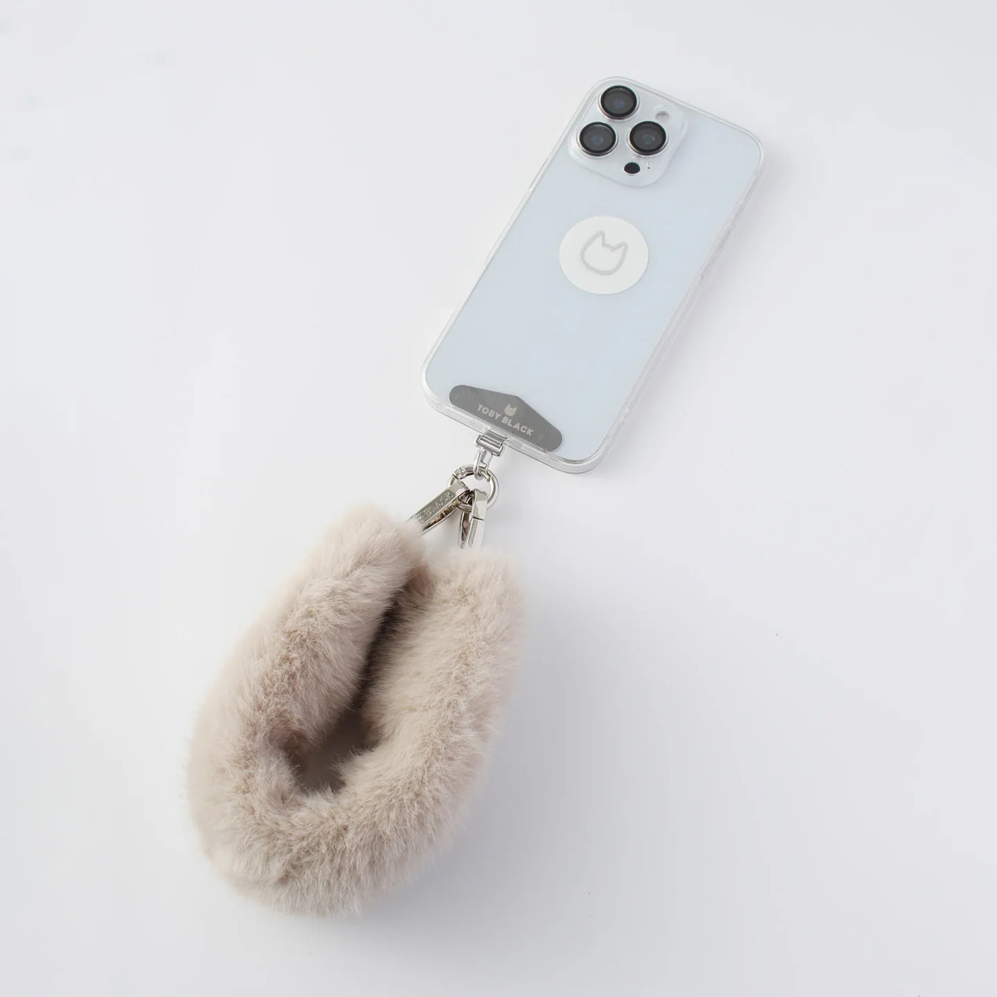 BEIGE Furry Bag Strap