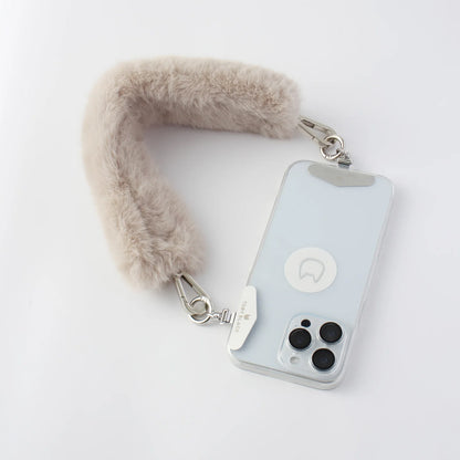 BEIGE Furry Bag Strap
