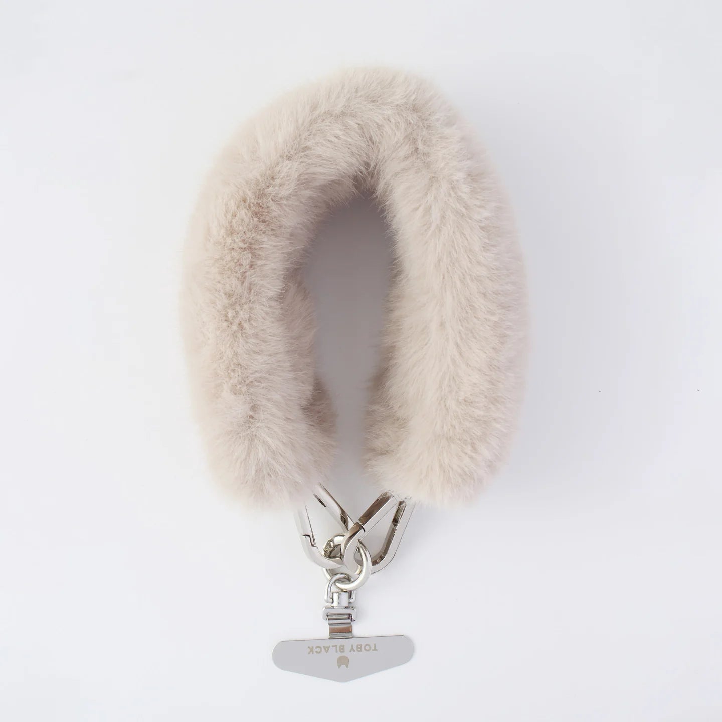 BEIGE Furry Bag Strap