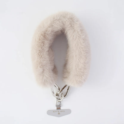 BEIGE Furry Bag Strap