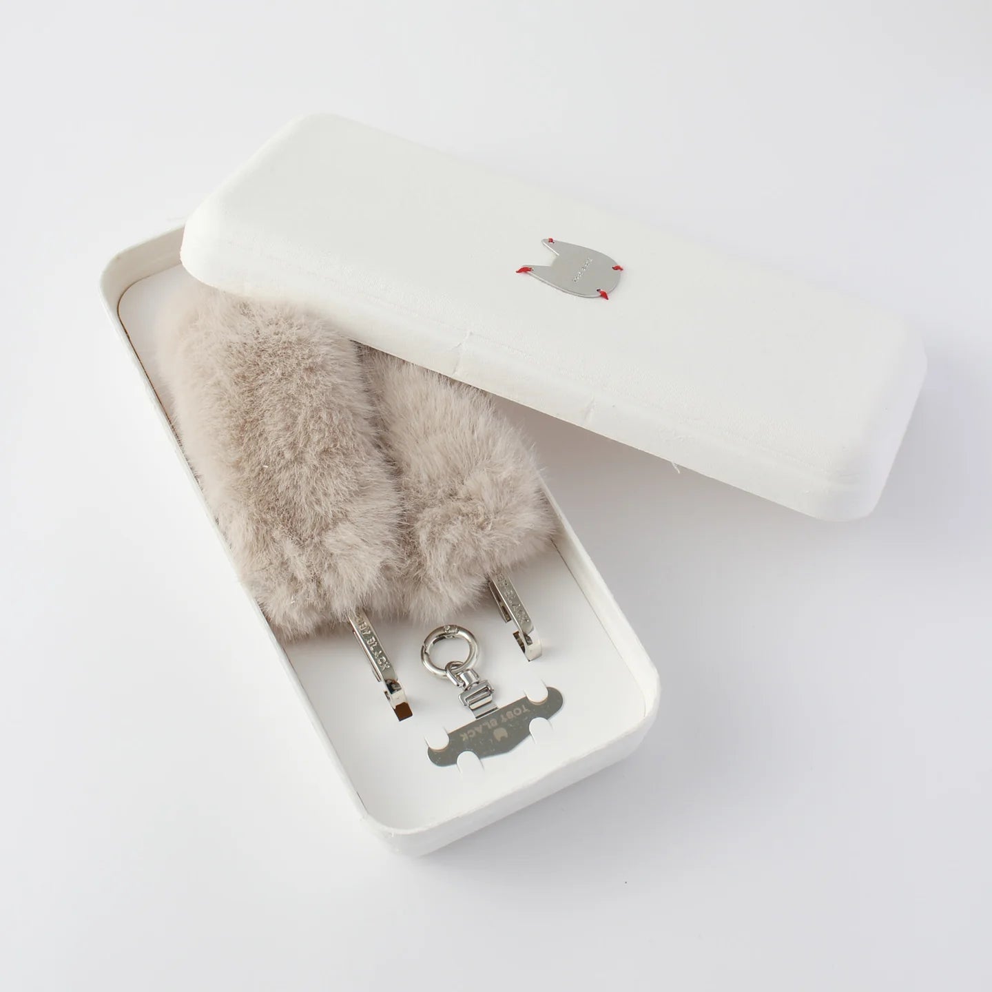 BEIGE Furry Bag Strap