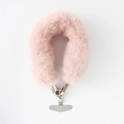 PINK Furry Bag Strap