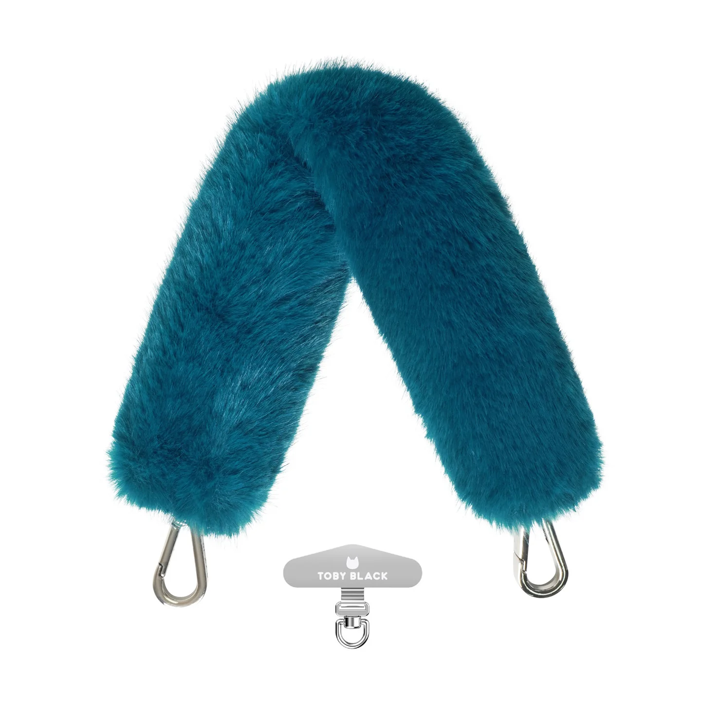 Loyal Blue Fur Bag Strap/Wrist Strap with Phone