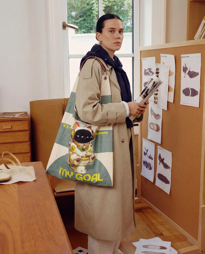 MY GOAL toby bag with detachable leather strap
