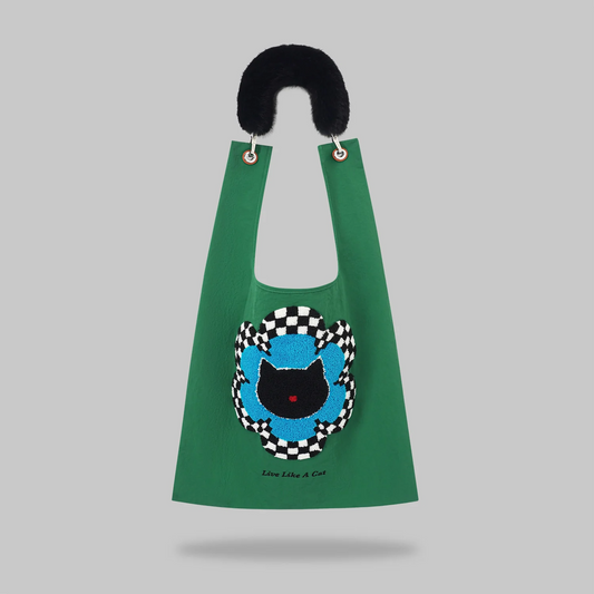 Soft Middle toby bag with Detachable Faux Fur