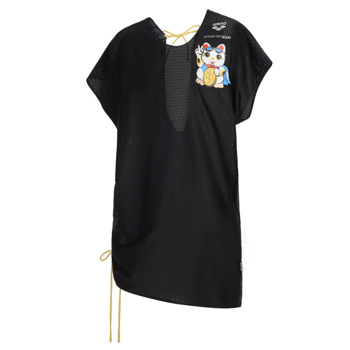2601 L GOD LUCKY CAT COVER UP DRESS