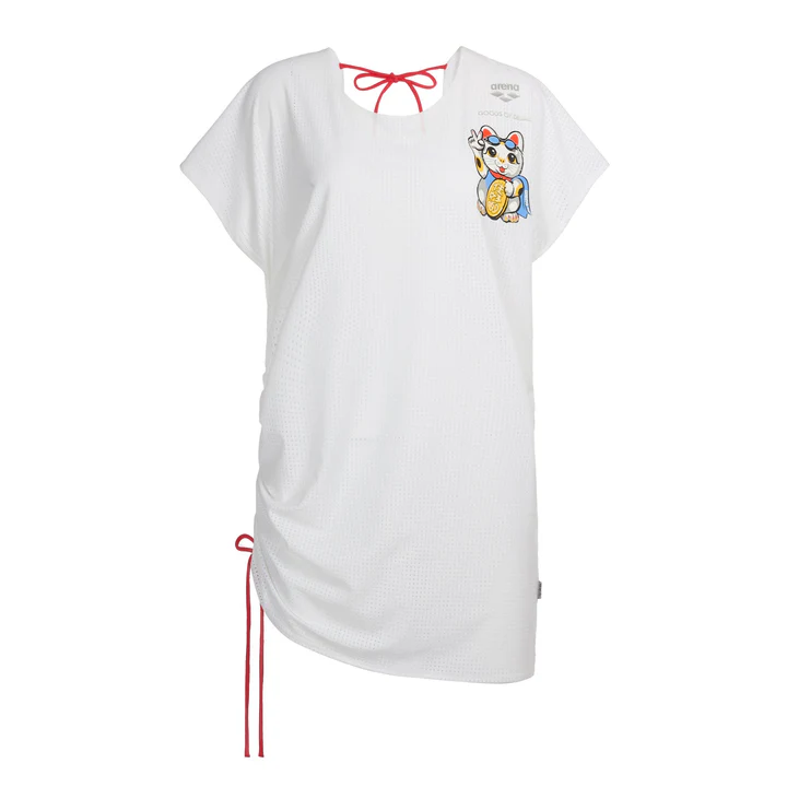 2601 L GOD LUCKY CAT COVER UP DRESS