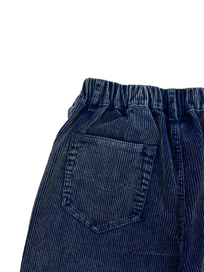 LADIES CORDUROY INDIGO WASH PANTS